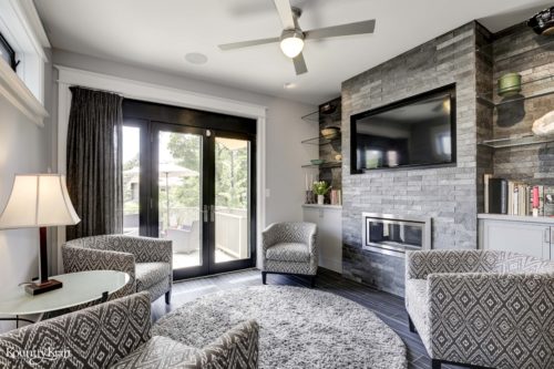 Family Room Cabinets Around Fireplace in Washington DC