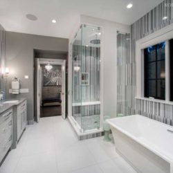 Harbor Gray Vanity Cabinets for a master bathroom located in Bryn Mawr, Pennsylvania