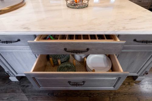 Open drawer with arrangeable pegs for organizing dishes Fairfax Station, Virginia