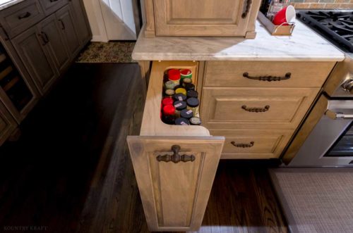 Hickory cabinet with pull out spice compartment Fairfax Station, Virginia