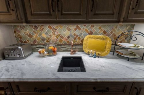 Hickory cabinetry, undermount sink, and toaster Fairfax Station, Virginia