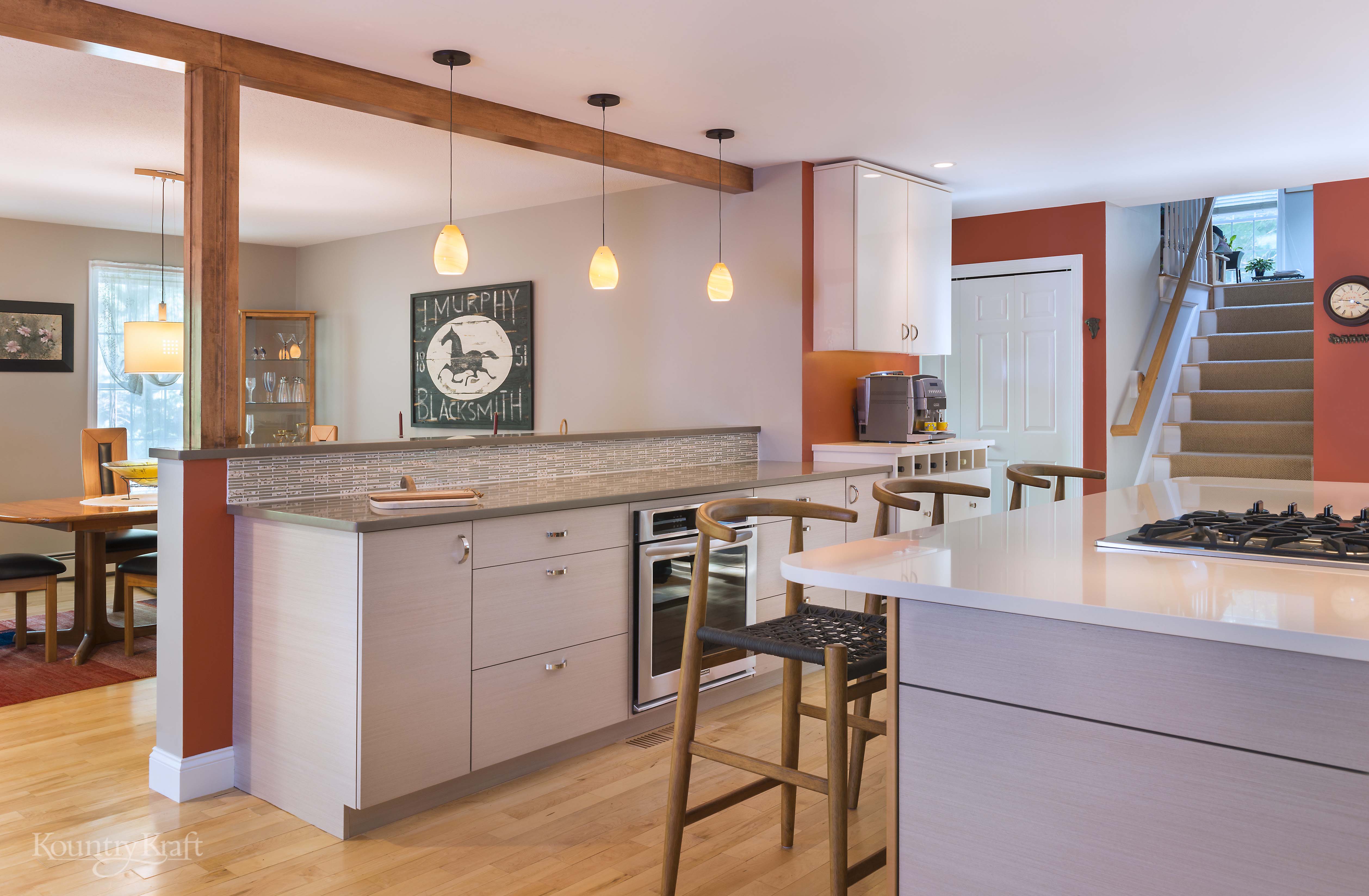 Cabinets with Horizontal Grain in New Hampshire  Kountry Kraft