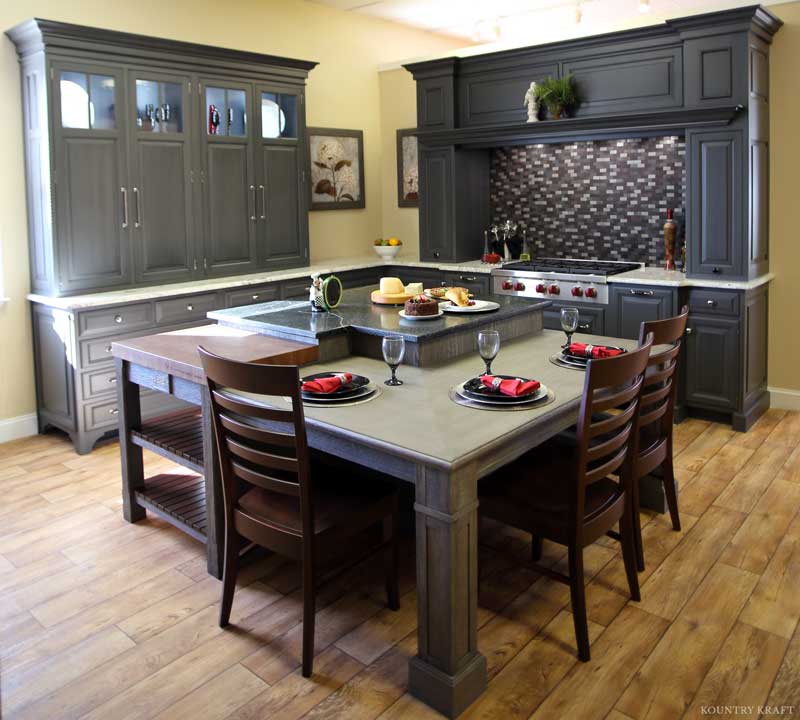 Kitchen island with seating area and raised counter space Birdsboro, PA