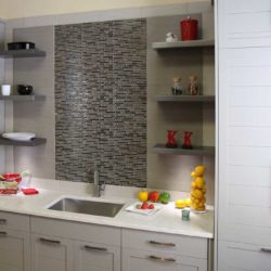 Sink counter with shelves and two tall cabinets on each side Birdsboro, PA