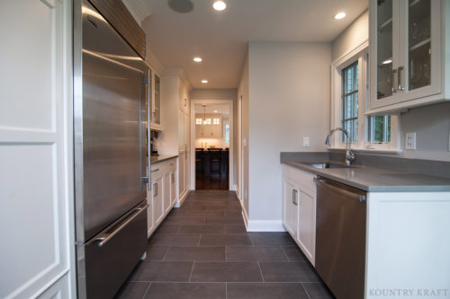 Kitchen cabinet and refrigerator, counter, sink, and built in dishwasher Madison, NJ