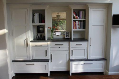 White kitchen cabinets with shelves and drawers Bethesda, MD