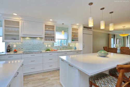 View of kitchen featuring white caninets and counter Venice, FL