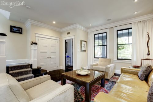 Divider Cabinet in Living Room Foyer Design