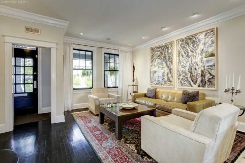 Living Room with Divider Cabinet in Washington DC