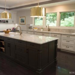 Muddled Basil Kitchen Island Cabinets and White Kitchen Cabinets for a home located in Arlington, Virginia