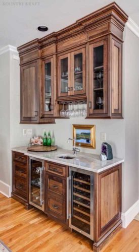 This custom wet bar design is a noteworthy stonington cabinetry designs