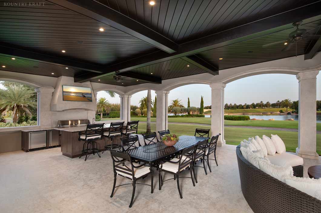 Open air dining room and kitchen Naples, FL