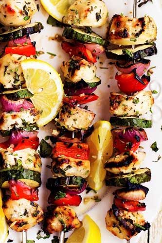 Outdoor Kitchen Recipes for the Summer - Chicken Skewers on the Grill