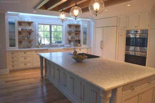Painted maple kitchen with long island and oven Old Saybrook, CT