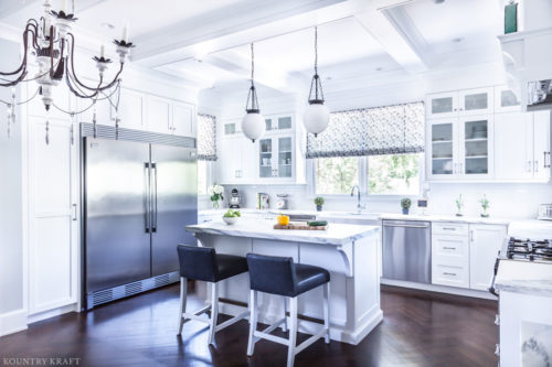 Pure White painted cabinets 