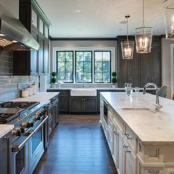 Kitchen featuring quarter sawn white oak cabinetry and island Bryn Mawr, PA
