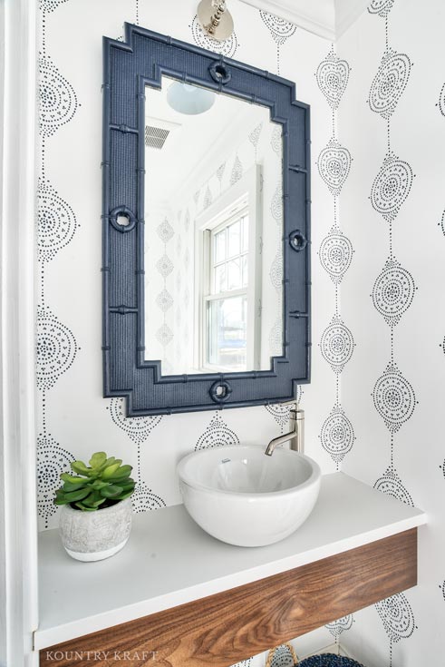 Custom Crafted Rift Cut White Oak Vanity for a master bathroom in Chatham, New Jersey