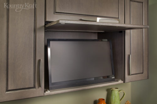 Hidden TV storage cabinets in PA with Hafele Hardware custom made