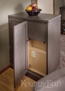 Storage cabinets in a kitchen in Pennsylvania