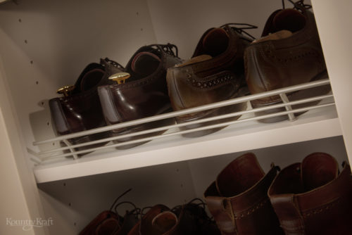 Men's shoe rack for a closet in Bethesda, MD