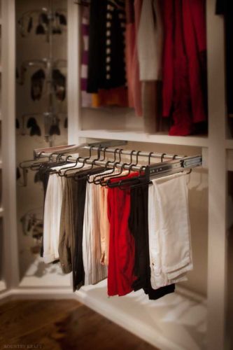 Closet horizontal sliding rack with hanging clothes Bethesda, MD