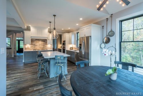 Traditional kitchen with table, island, and white cabinetry Sinking Spring, Pennsylvania