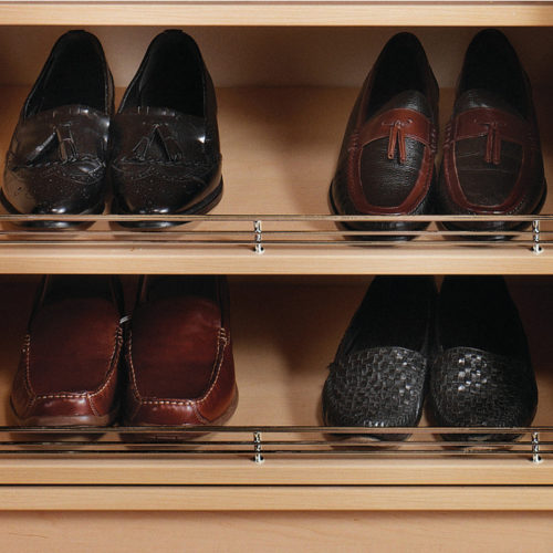 Walk-In Closet Design with a Shoe Fence