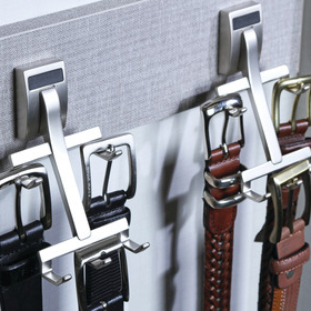 Walk-In Closet Design with Storage for Belts 