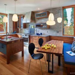 Walnut Wood Kitchen Cabinets for a home located in Princeton, New Jersey