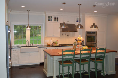 White Kitchen Island Cabinetry in Wyomissing, Pennsylvania