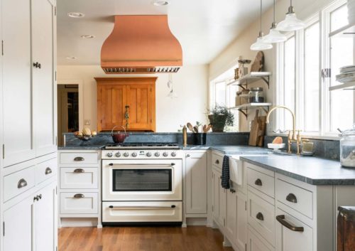 White kitchen cabinet hardware to accessorize your kitchen with a clean look.