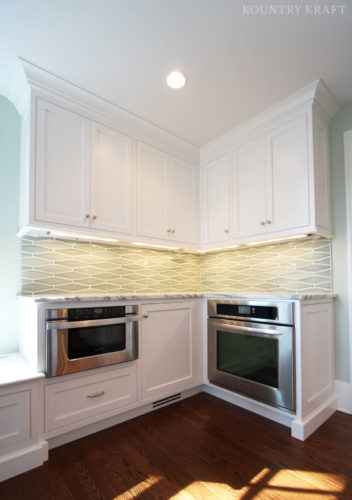 Hard Maple wood alpine white cabinet and oven Madison, NJ