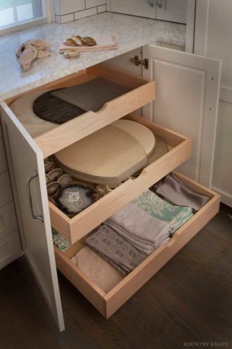 White pull out storage cabinets Bryn Mawr, PA